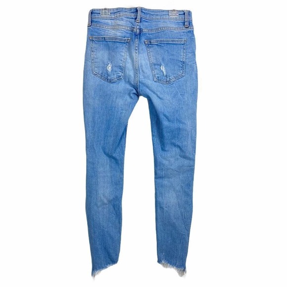 Zara Collection Distressed Blue Jeans Sz 2 - Picture 5 of 6